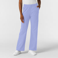 NURTUR Women's Straight Leg Cargo Scrub Pant Ceil Blue