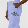 NURTUR Women's Straight Leg Cargo Scrub Pant - Ceil Blue