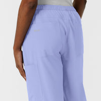NURTUR Women's Straight Leg Cargo Scrub Pant - Ceil Blue