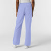 NURTUR Women's Straight Leg Cargo Scrub Pant Ceil Blue back view