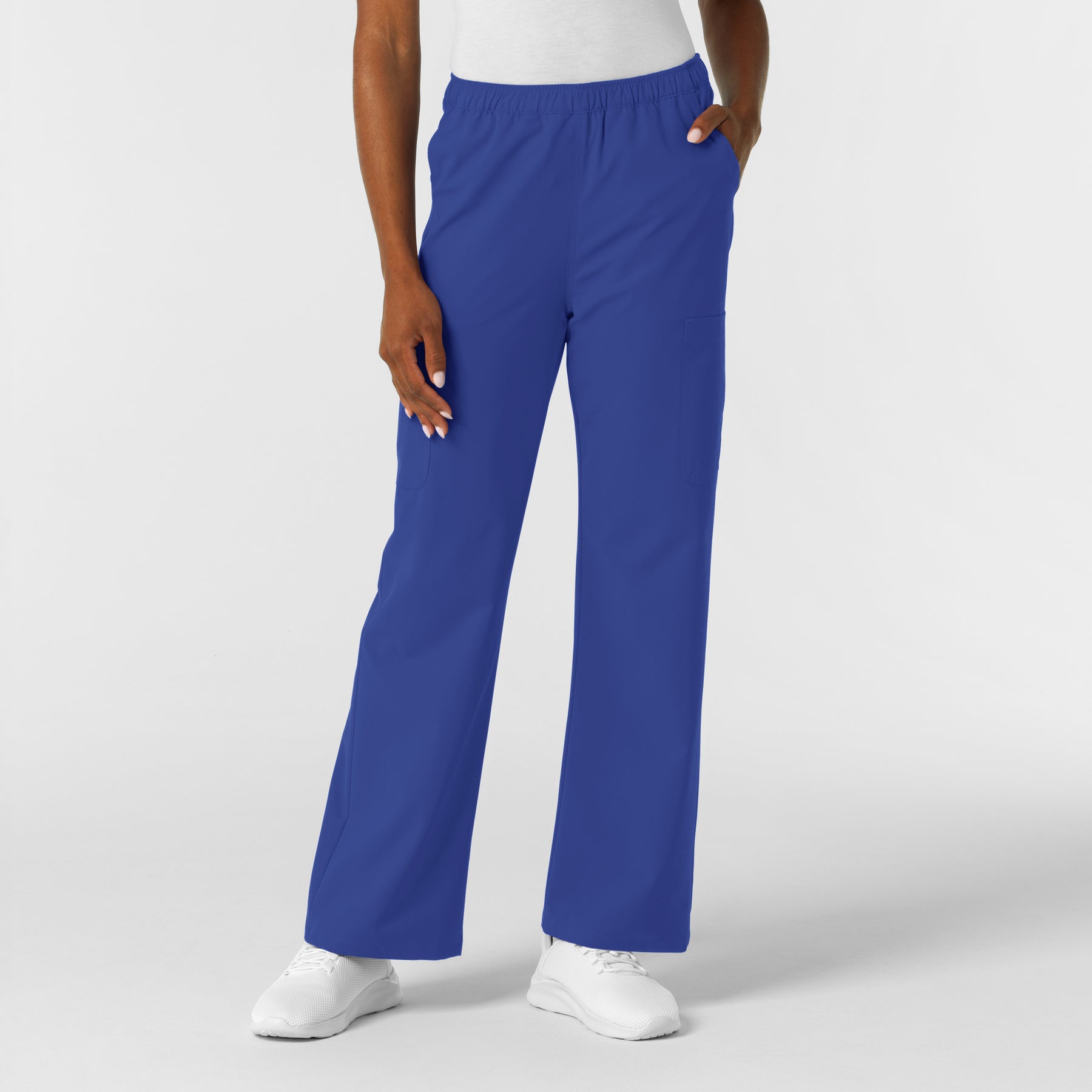 NURTUR Women's Straight Leg Cargo Scrub Pant Galaxy Blue