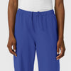 NURTUR Women's Straight Leg Cargo Scrub Pant Galaxy Blue side detail 1