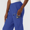 NURTUR Women's Straight Leg Cargo Scrub Pant Galaxy Blue back detail