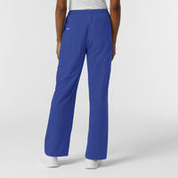NURTUR Women's Straight Leg Cargo Scrub Pant Galaxy Blue back view