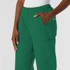 NURTUR Women's Straight Leg Cargo Scrub Pant Hunter hemline detail