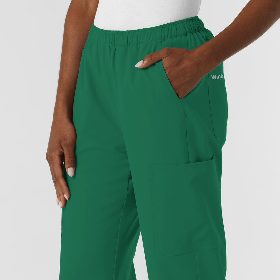 NURTUR Women's Straight Leg Cargo Scrub Pant Hunter hemline detail