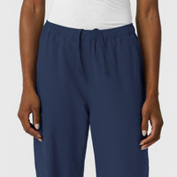 NURTUR Women's Straight Leg Cargo Scrub Pant Navy side detail 1
