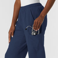 NURTUR Women's Straight Leg Cargo Scrub Pant Navy back detail