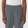 NURTUR Women's Straight Leg Cargo Scrub Pant Pewter front detail