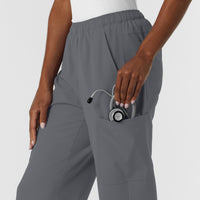 NURTUR Women's Straight Leg Cargo Scrub Pant Pewter back detail