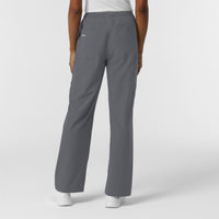 NURTUR Women's Straight Leg Cargo Scrub Pant Pewter back view