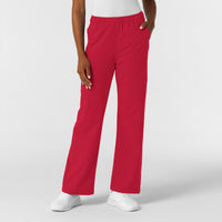 Nurtur Women's Straight Leg Cargo Scrub Pant - Red
