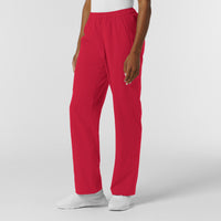 Nurtur Women's Straight Leg Cargo Scrub Pant - Red