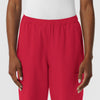 Nurtur Women's Straight Leg Cargo Scrub Pant - Red