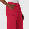 Nurtur Women's Straight Leg Cargo Scrub Pant - Red