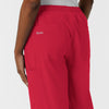 Nurtur Women's Straight Leg Cargo Scrub Pant - Red