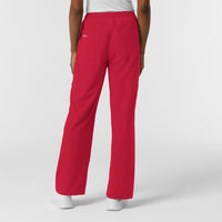 Nurtur Women's Straight Leg Cargo Scrub Pant - Red