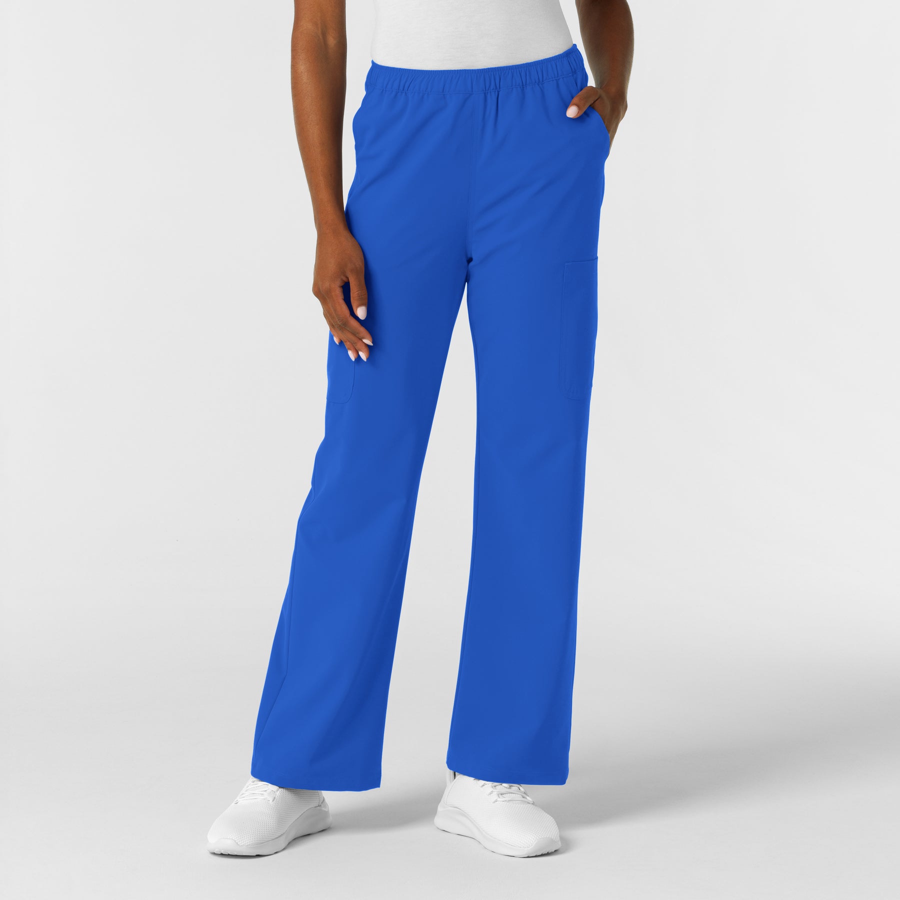 NURTUR Women's Straight Leg Cargo Scrub Pant Royal