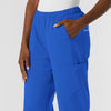 NURTUR Women's Straight Leg Cargo Scrub Pant Royal hemline detail