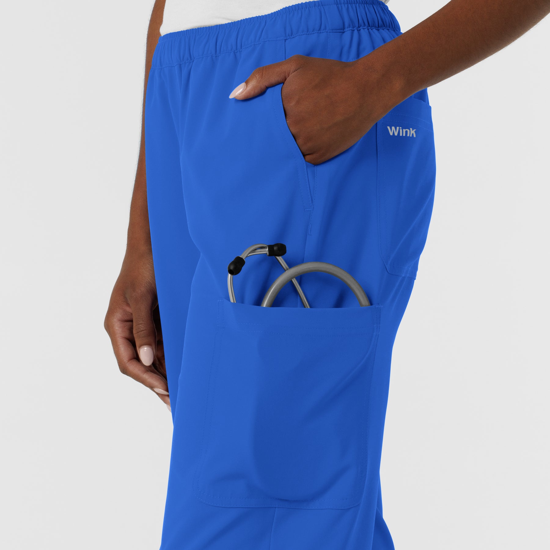 NURTUR Women's Straight Leg Cargo Scrub Pant - Royal