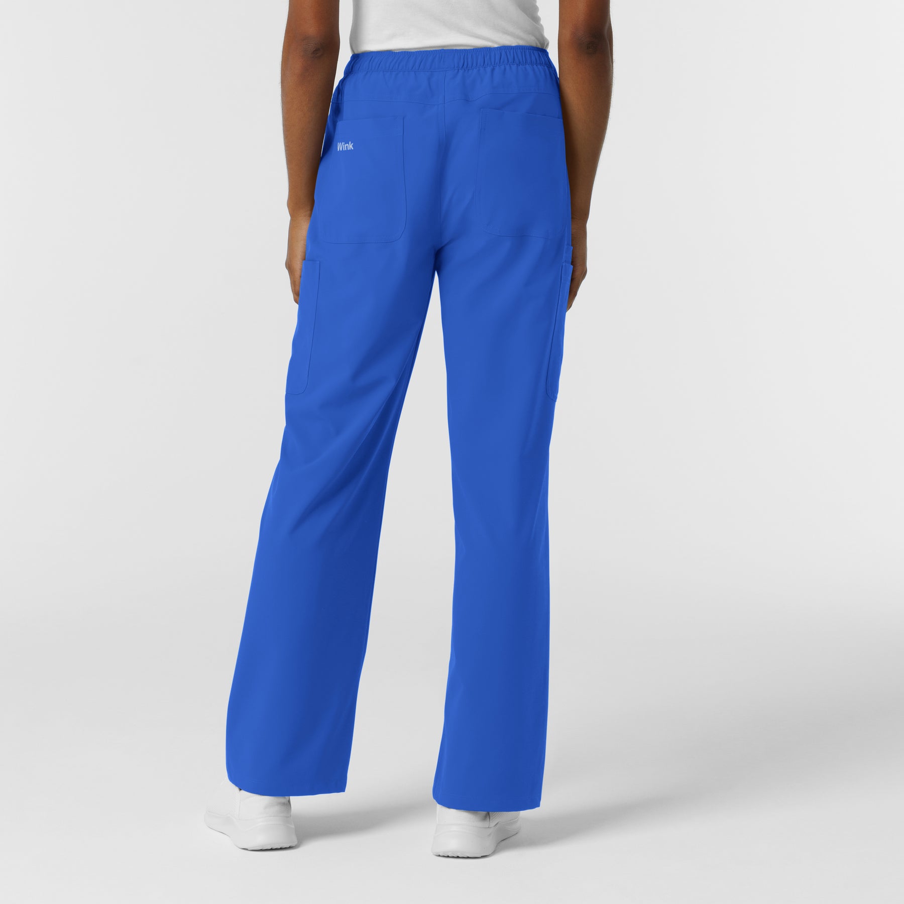 NURTUR Women's Straight Leg Cargo Scrub Pant Royal back view