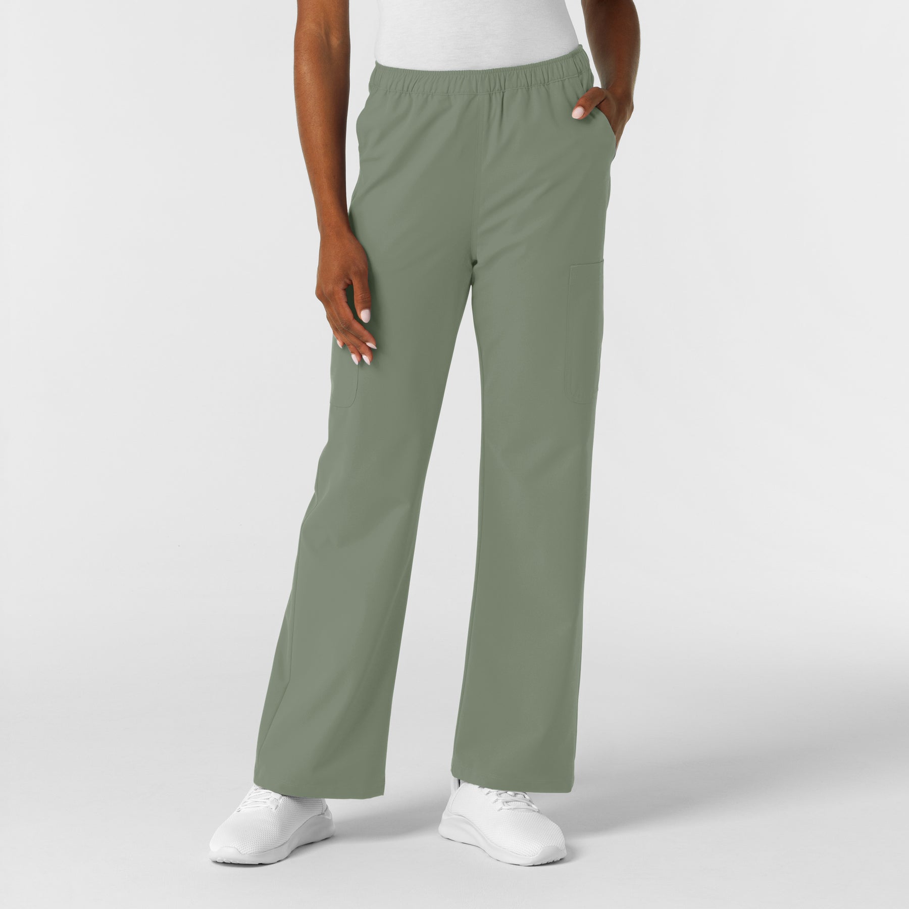 NURTUR Women's Straight Leg Cargo Scrub Pant Sage