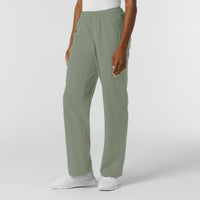NURTUR Women's Straight Leg Cargo Scrub Pant Sage side view