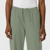 NURTUR Women's Straight Leg Cargo Scrub Pant Sage side detail 1