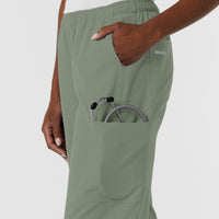 NURTUR Women's Straight Leg Cargo Scrub Pant - Sage