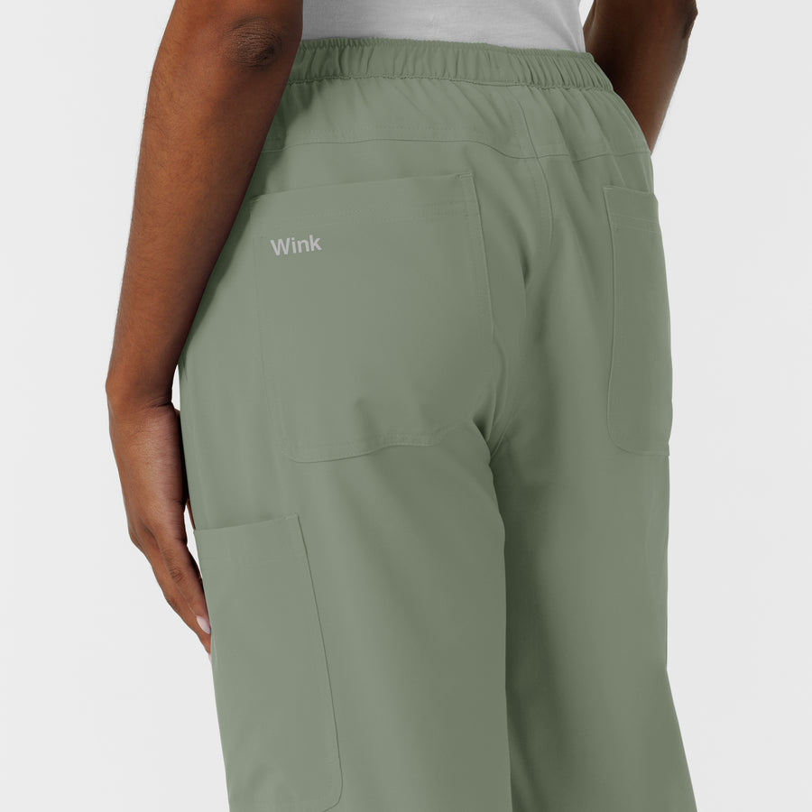NURTUR Women's Straight Leg Cargo Scrub Pant - Sage