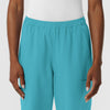 Nurtur Women's Straight Leg Cargo Scrub Pant - Teal Blue