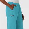 Nurtur Women's Straight Leg Cargo Scrub Pant - Teal Blue