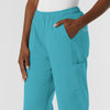 Nurtur Women's Straight Leg Cargo Scrub Pant - Teal Blue