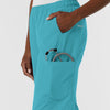 Nurtur Women's Straight Leg Cargo Scrub Pant - Teal Blue