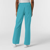 Nurtur Women's Straight Leg Cargo Scrub Pant - Teal Blue