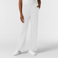 NURTUR Women's Straight Leg Cargo Scrub Pant White