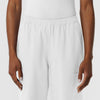 NURTUR Women's Straight Leg Cargo Scrub Pant White front detail