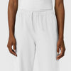 NURTUR Women's Straight Leg Cargo Scrub Pant White side detail 1
