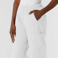 NURTUR Women's Straight Leg Cargo Scrub Pant White hemline detail