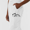 NURTUR Women's Straight Leg Cargo Scrub Pant - White