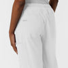 NURTUR Women's Straight Leg Cargo Scrub Pant - White