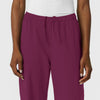 NURTUR Women's Straight Leg Cargo Scrub Pant Wine side detail 1