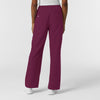 NURTUR Women's Straight Leg Cargo Scrub Pant Wine back view