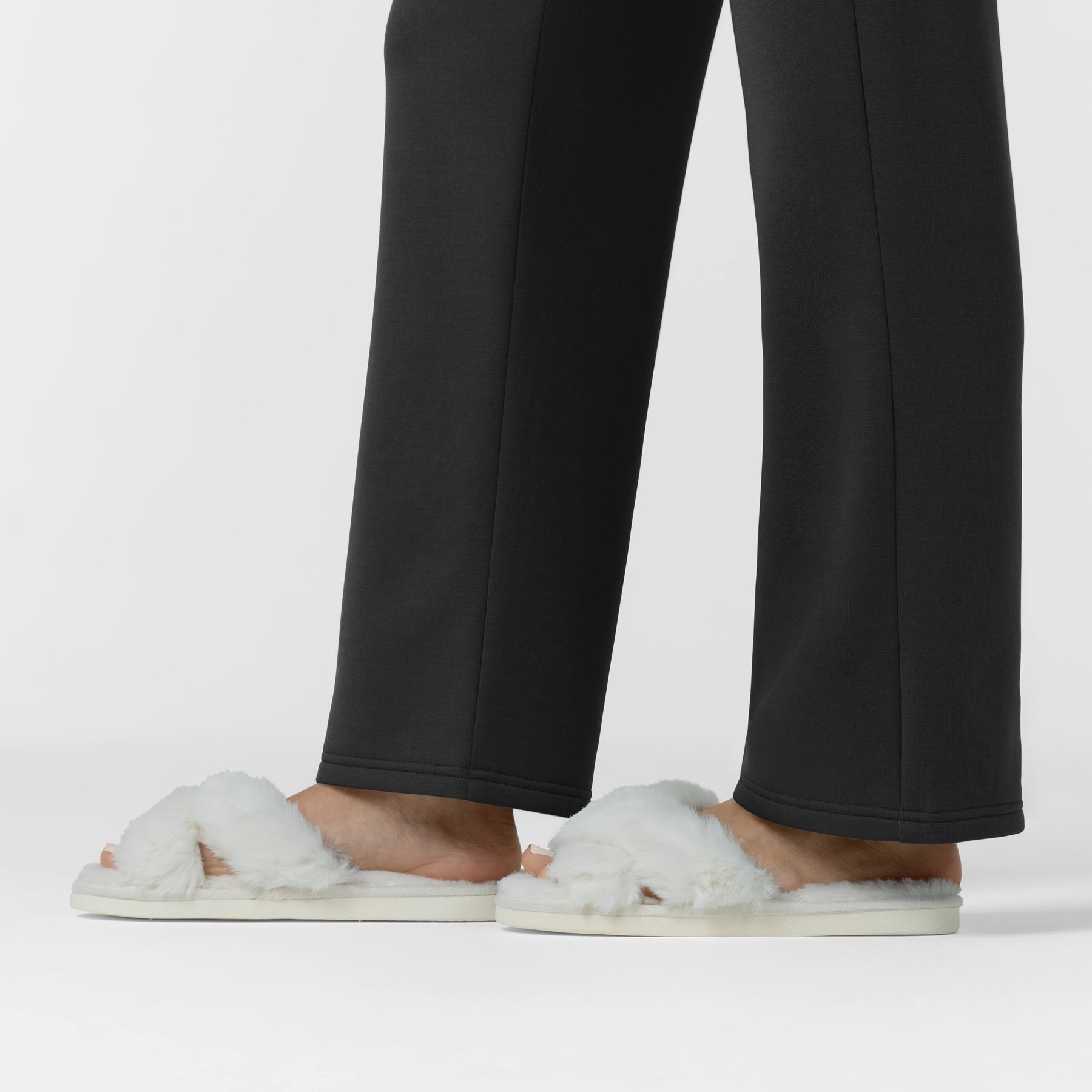 Unwind & Lounge Women's Wide Leg Pant Black side detail 1