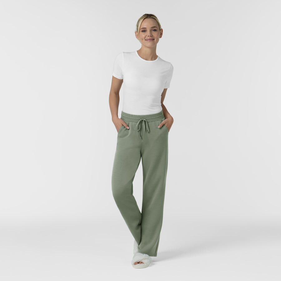 Unwind & Lounge Women's Wide Leg Pant Sage lounge set