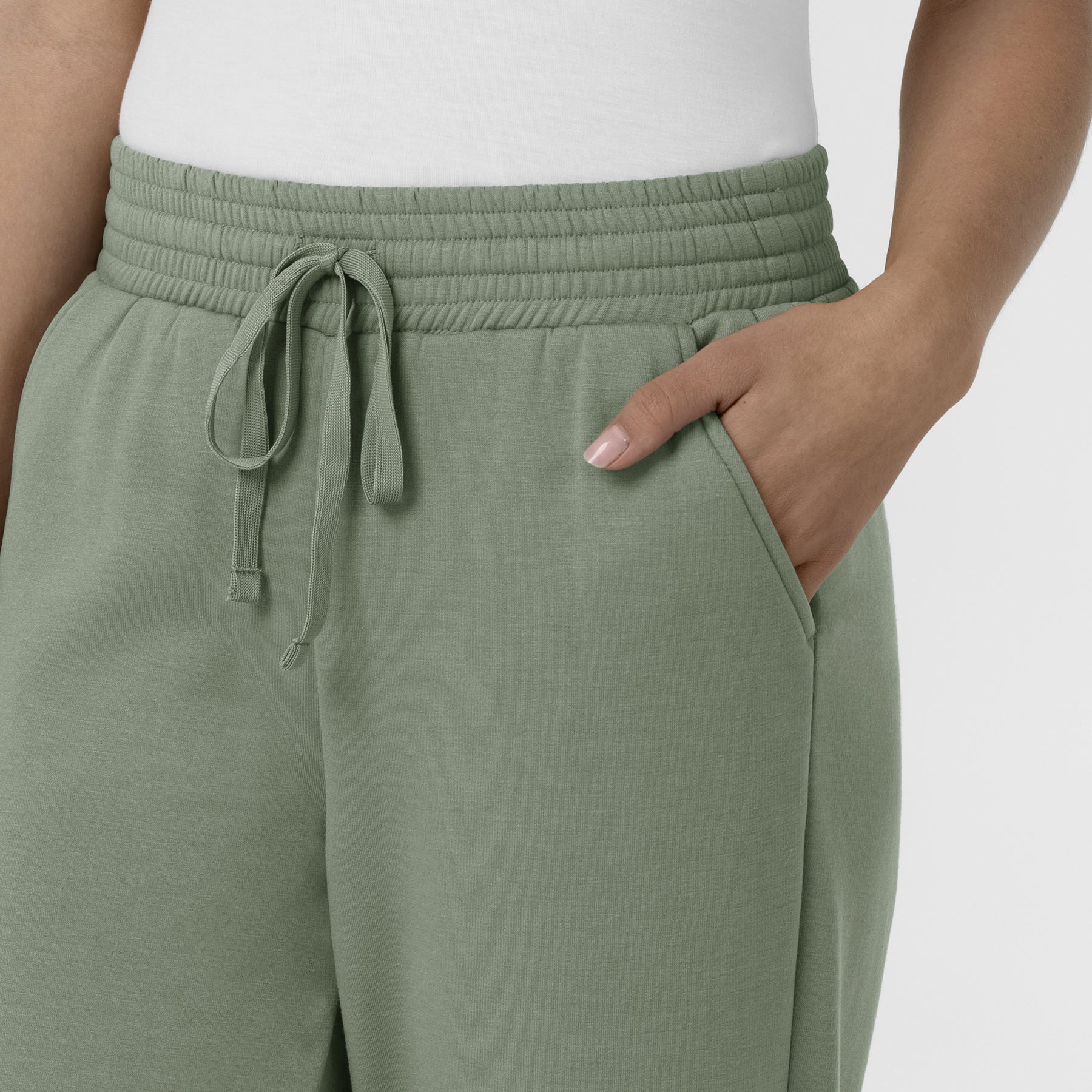 Unwind & Lounge Women's Wide Leg Pant Sage front detail