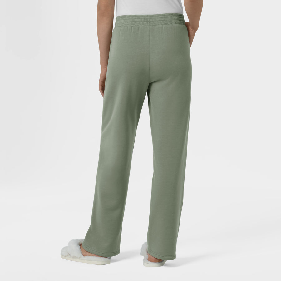 Unwind & Lounge Women's Wide Leg Pant Sage back view