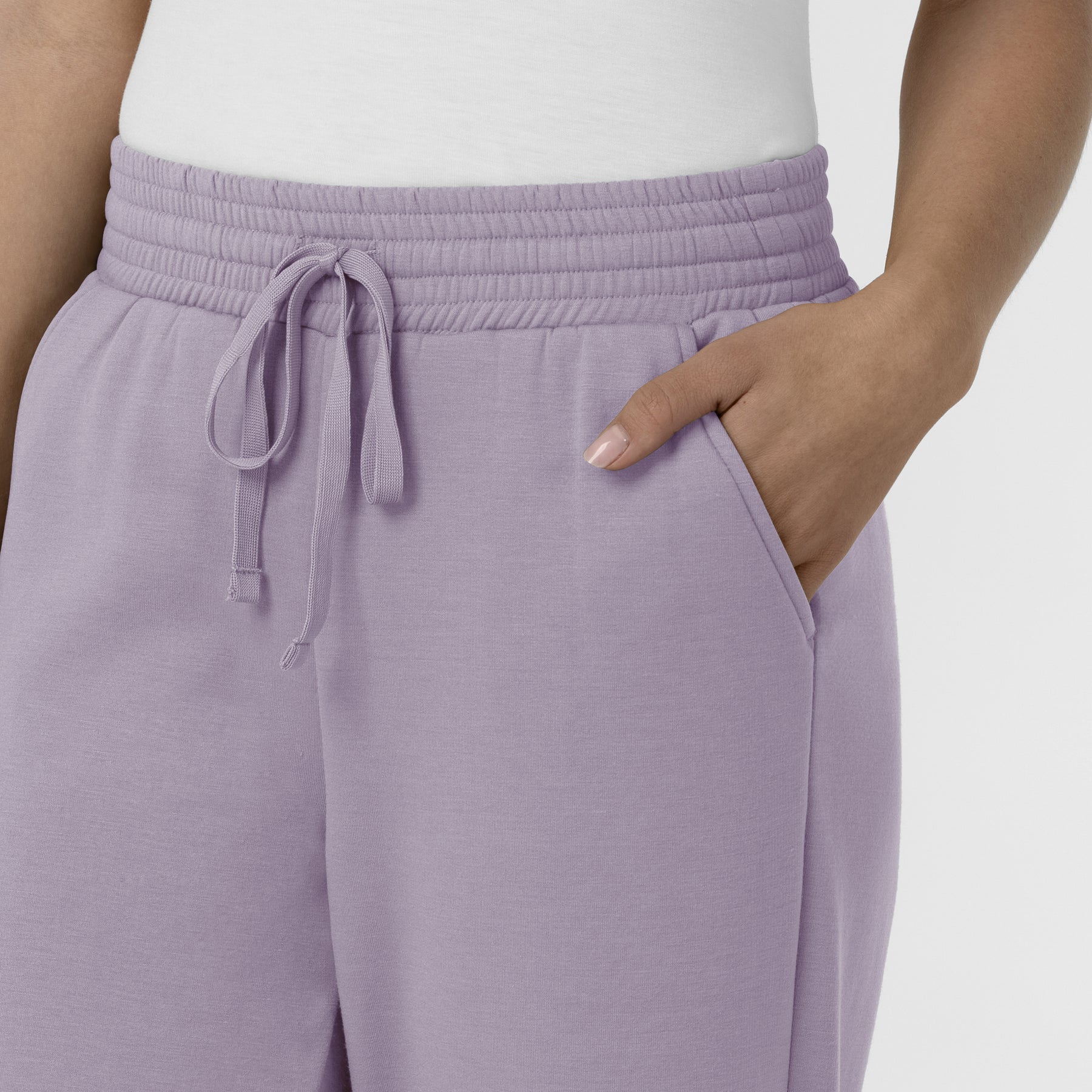 Unwind & Lounge Women's Wide Leg Pant Wisteria front detail