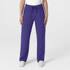 Nova Women's Stovepipe High-Low Hem Scrub Pant Grape