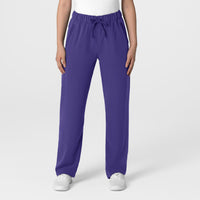Nova Women's Stovepipe High-Low Hem Scrub Pant Grape